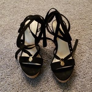 Guess Lace Up Wedges